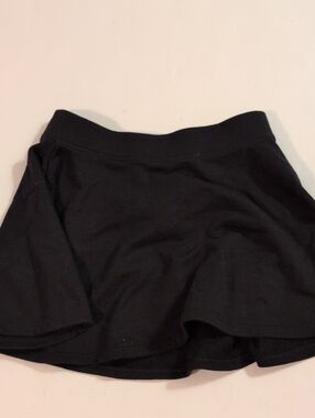 Girls Black Flare Skirt with Shorts Sz 7/8